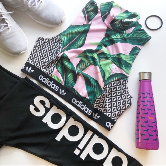 adidas Tops - Adidas farm Brazilian Print athletic crop top